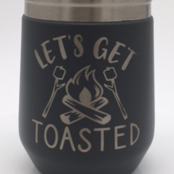 Stanley 10 oz. Go Everyday Wine Tumbler Custom Engraved with Lets Get Toasted - Picture 2 of 7